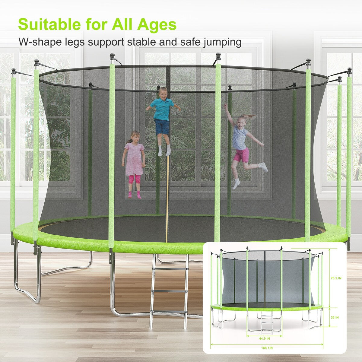 10/12/14/16 FT Recreational Trampoline