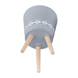 10/12" Diamond Ceramic Planter with Wood Legs,Set of 2