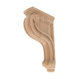 10-13/16" x 2-1/8" x 6-11/16" Red Oak Traditional Plain Wood Corbel