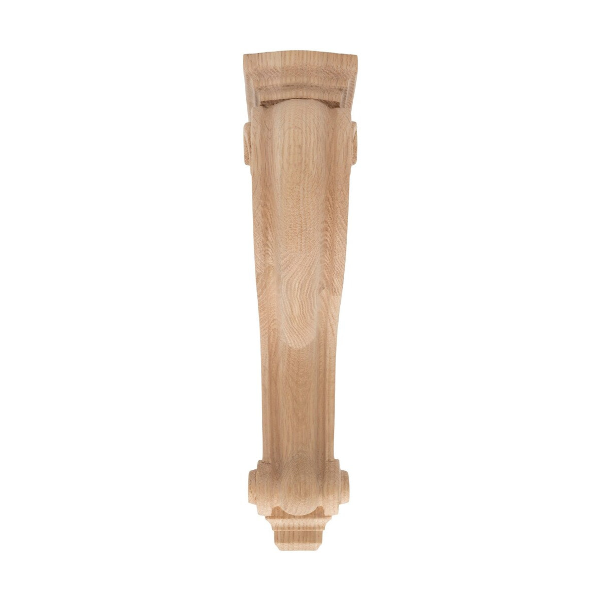 10-13/16" x 2-1/8" x 6-11/16" Red Oak Traditional Plain Wood Corbel