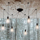 10 Arms Spider Light Chandelier DIY Kit for Multiple Pendant Ceiling, Vintage Industrial Kitchen Farmhouse Living Room Light