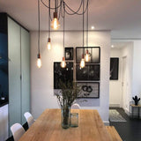 10 Arms Spider Light Chandelier DIY Kit for Multiple Pendant Ceiling, Vintage Industrial Kitchen Farmhouse Living Room Light