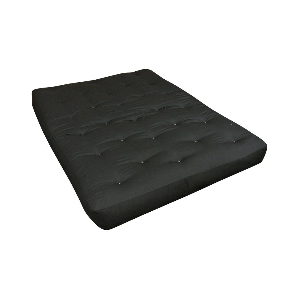 10" Double Foam & Cotton King Black Duct Futon Mattress
