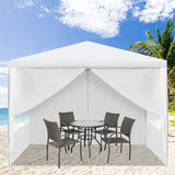 10-foot Square White Outdoor Party Canopy Patio Gazebo