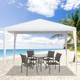10-foot Square White Outdoor Party Canopy Patio Gazebo