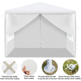 10-foot Square White Outdoor Party Canopy Patio Gazebo