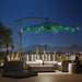 10 Ft. Solar Power Lighted Patio Umbrella with Base Stand