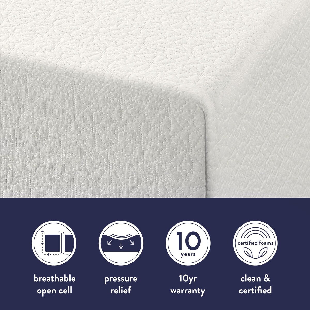 10 Inch Green Tea Memory Foam Mattress