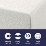 10 Inch Green Tea Memory Foam Mattress