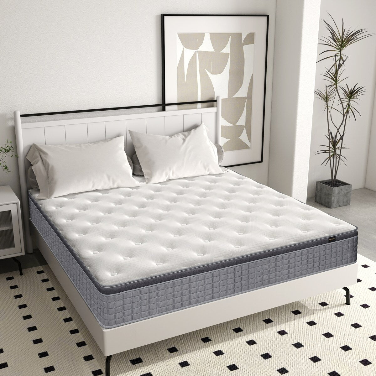 10 Inch Pillow Top Pocket Spring Mattress for Motion Isolation