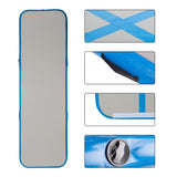 10' Inflatable Gymnastics Air Track Tumbling Mat with Hand Pump