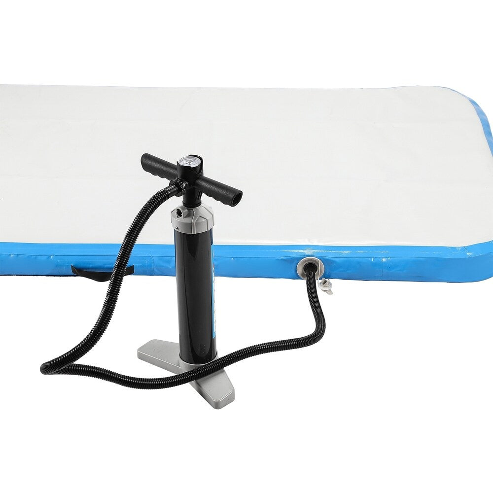 10' Inflatable Gymnastics Air Track Tumbling Mat with Hand Pump