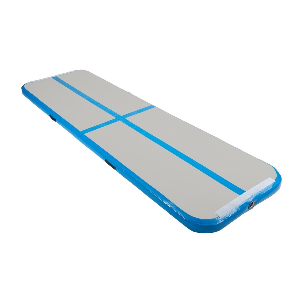 10' Inflatable Gymnastics Air Track Tumbling Mat with Hand Pump