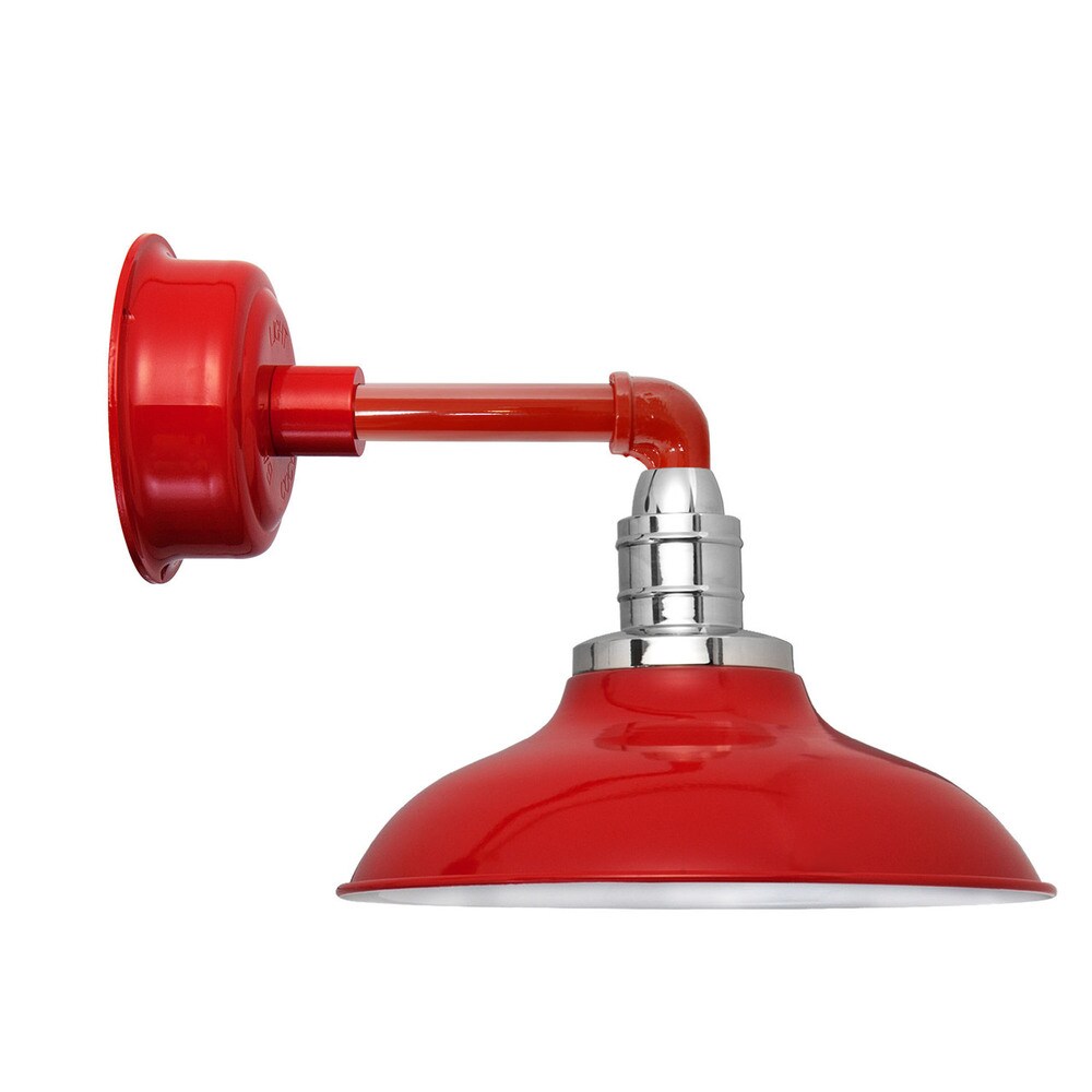 10" Peony LED Sconce Light with Cosmopolitan Arm in Cherry Red