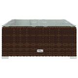 10 Piece Patio Lounge Set with Cushions Poly Rattan Brown