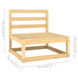 10 Piece Patio Lounge Set with Cushions Solid Pinewood