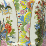 10" Satsuma Birds & Flowers Porcelain Flower Pot