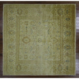 H9525 Ivory Wool Oushak Square Peshawar Chobi Oriental Hand-knotted Area Rug (10' x 10')
