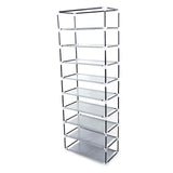 10 Tiers Shoe Rack,Utility Shoe Storage Organizer with Non-Woven Fabrics Dustproof Cover,Purple