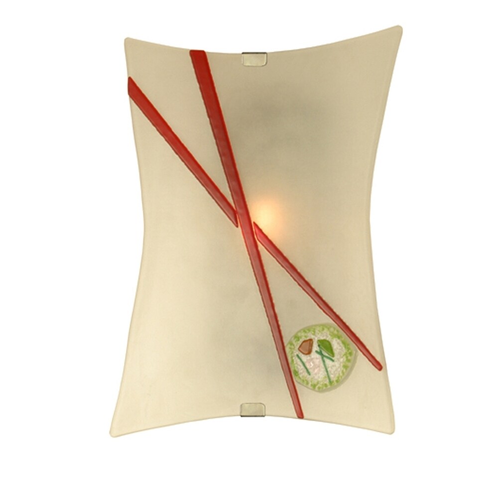 10"W Metro Fusion Tai Plate Wall Sconce