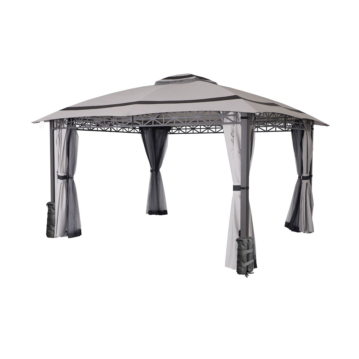 10 ft. x 12 ft.Soft Top Steel Outdoor Patio Gazebo with Mosquito Netting