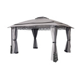 10 ft. x 12 ft.Soft Top Steel Outdoor Patio Gazebo with Mosquito Netting