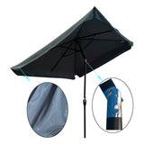 Market Patio Umbrella with Crank and Push Button Tilt