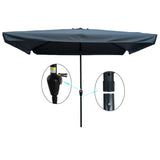 Market Patio Umbrella with Crank and Push Button Tilt