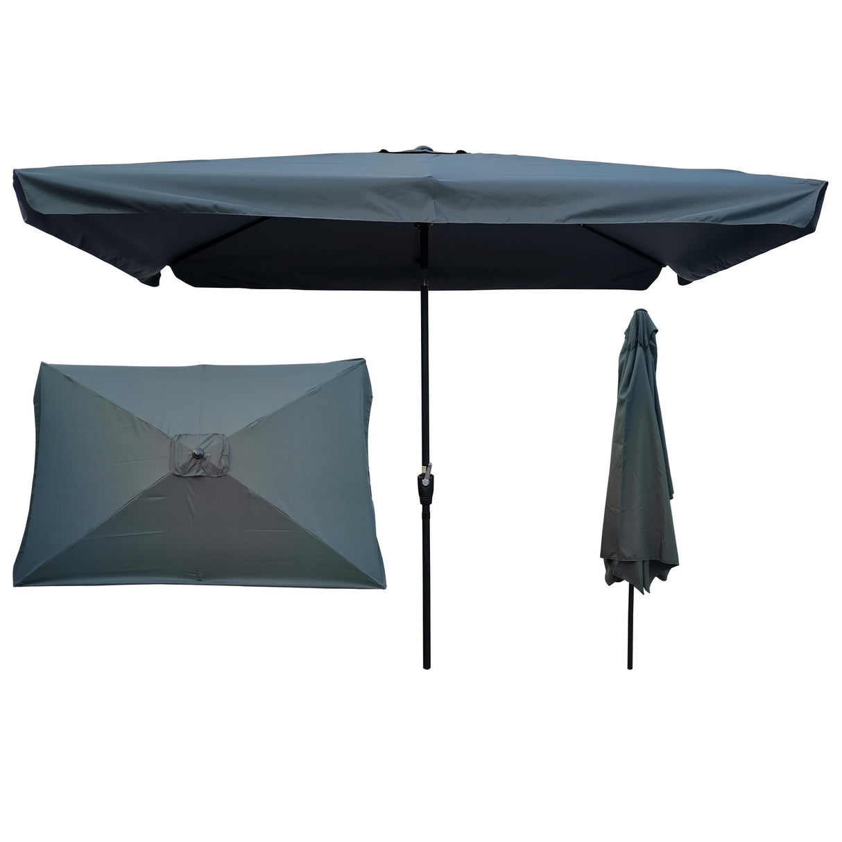 Market Patio Umbrella with Crank and Push Button Tilt