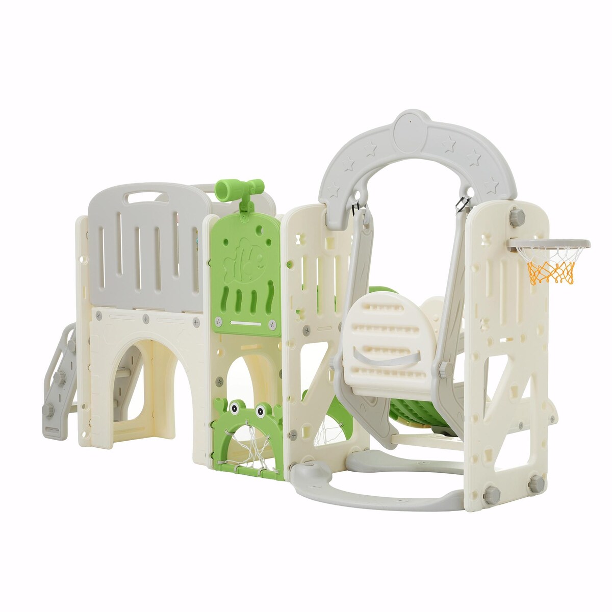10-in-1 Toddler Slide and Swing Set
