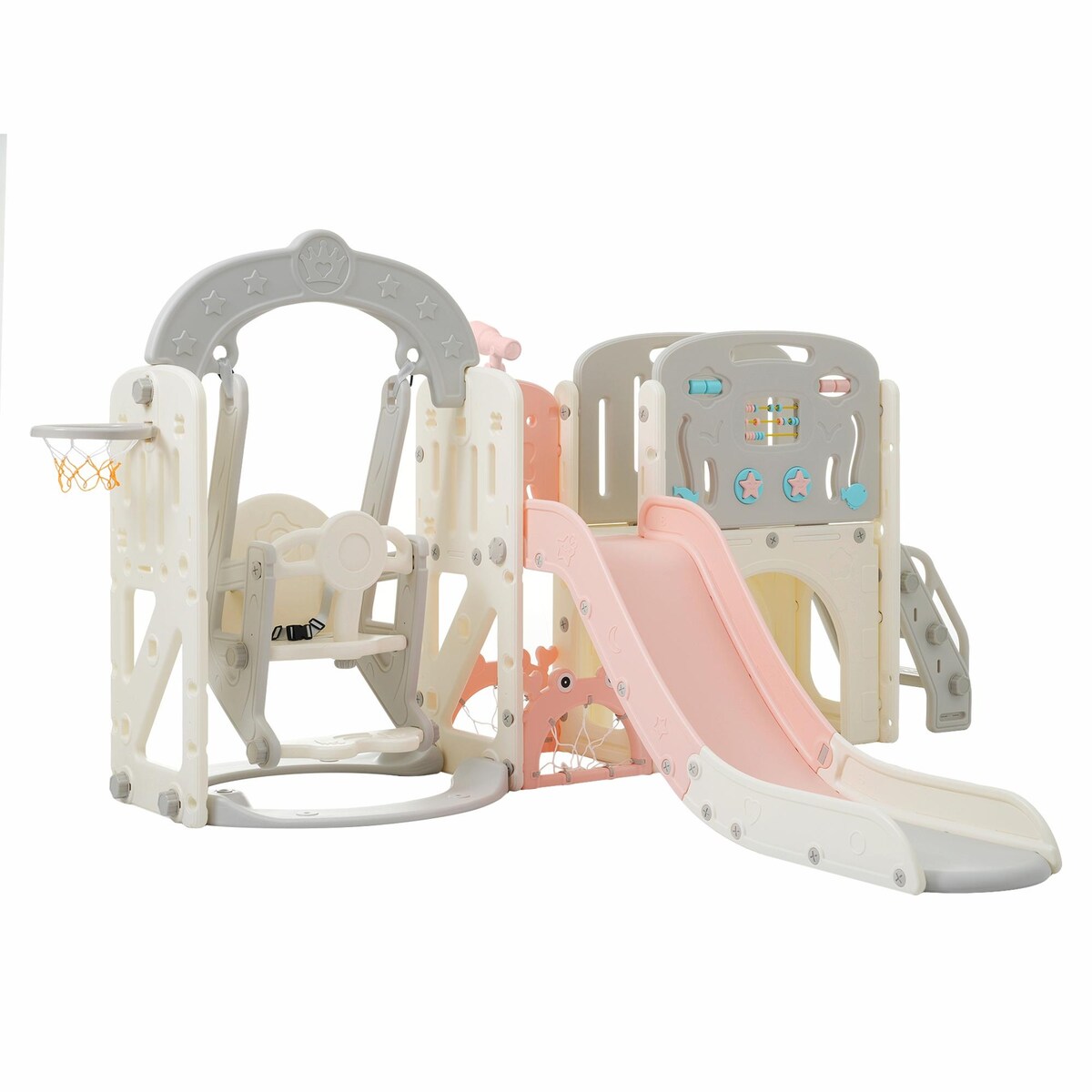 10-in-1 Toddler Slide and Swing Set