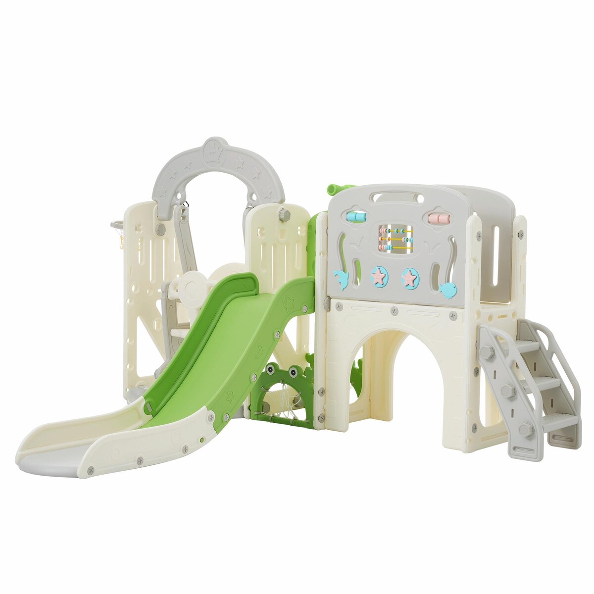 10-in-1 Toddler Slide and Swing Set