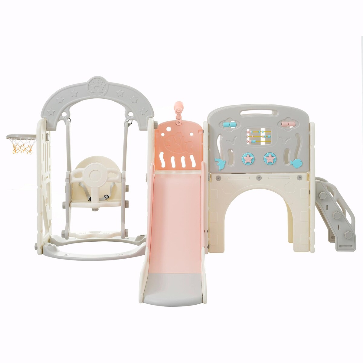 10-in-1 Toddler Slide and Swing Set