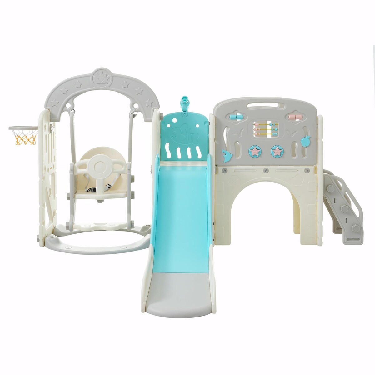 10-in-1 Toddler Slide and Swing Set