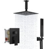 Rainfall Shower System with High Pressure 10 inch Shower Head Hand Held Shower Head Bathroom Mixer Shower Complete Combo Set