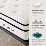 10 inch Gel Memory Foam Independent Bagged Spring Mattress in a Box