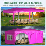 10 x 20 Pop Up Canopy Tent with 6 Sidewalls, Portable Party Canopy with 6 Weight Bag
