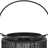 10.25 Inches Industrial Style Metal Wire Lantern, Black