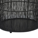 10.25 Inches Industrial Style Metal Wire Lantern, Black