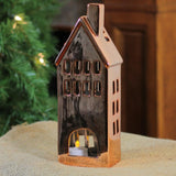 10.5" Ceramic House Tea Light Candle Holder