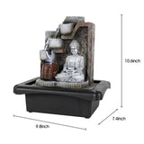 10.6-inch Indoor Buddha Water Fountain Small Tabletop Feature for Home