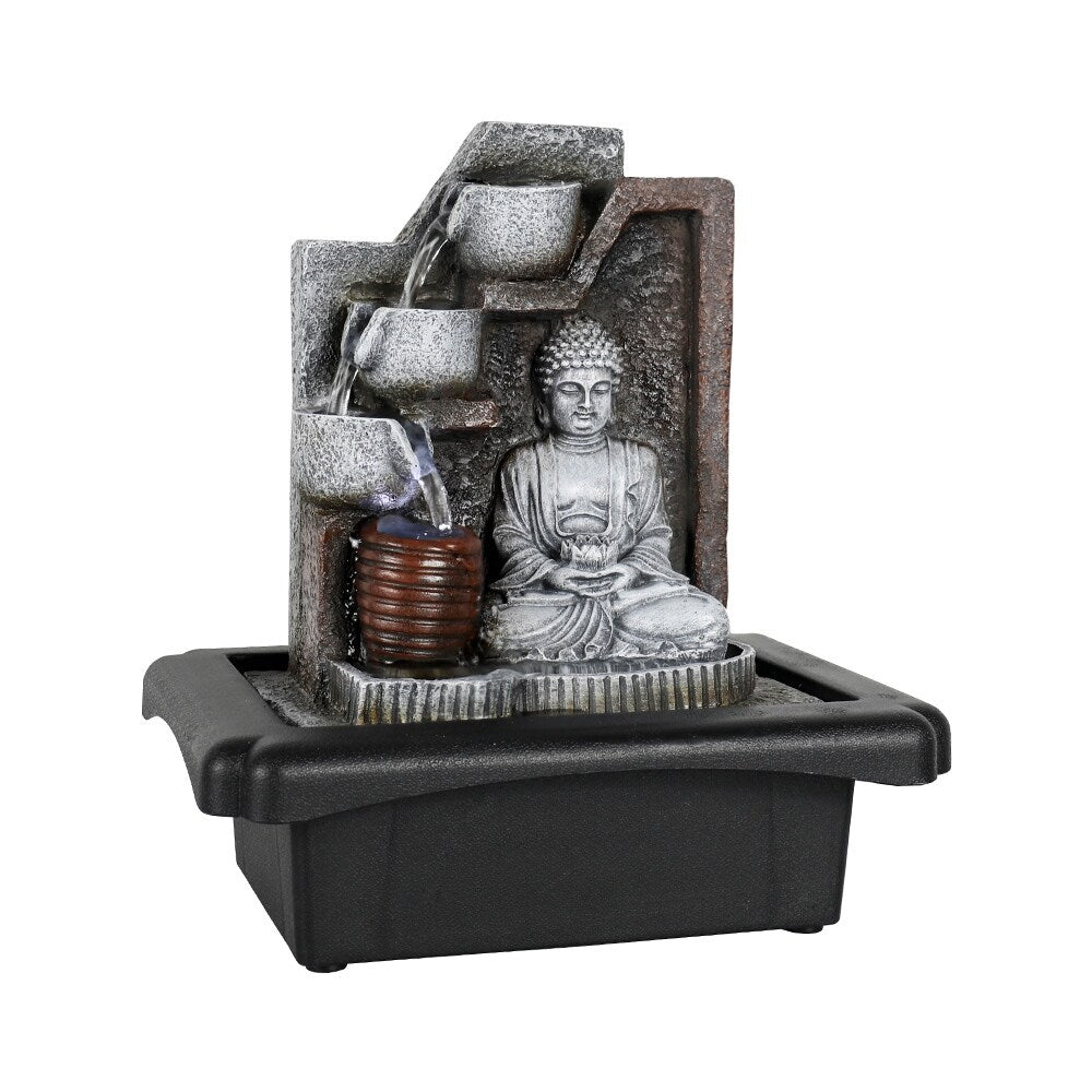 10.6-inch Indoor Buddha Water Fountain Small Tabletop Feature for Home