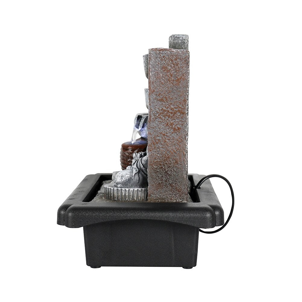 10.6-inch Indoor Buddha Water Fountain Small Tabletop Feature for Home