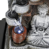 10.6-inch Indoor Buddha Water Fountain Small Tabletop Feature for Home