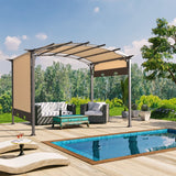 10.8 Ft. W x 8.8 Ft. D Metal Pergola with Canopy