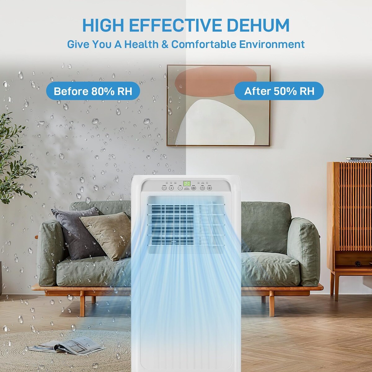 10000 BTU Portable Air Conditioners, 3-in-1 AC Unit, Dehumidifier, and Fan Mode