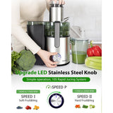 1000W 3-Speed LED Centrifugal Juicer Machines Vegetable and Fruit, 3.5" Big Wide Chute, Easy Clean, High Juice Yield, BPA Free