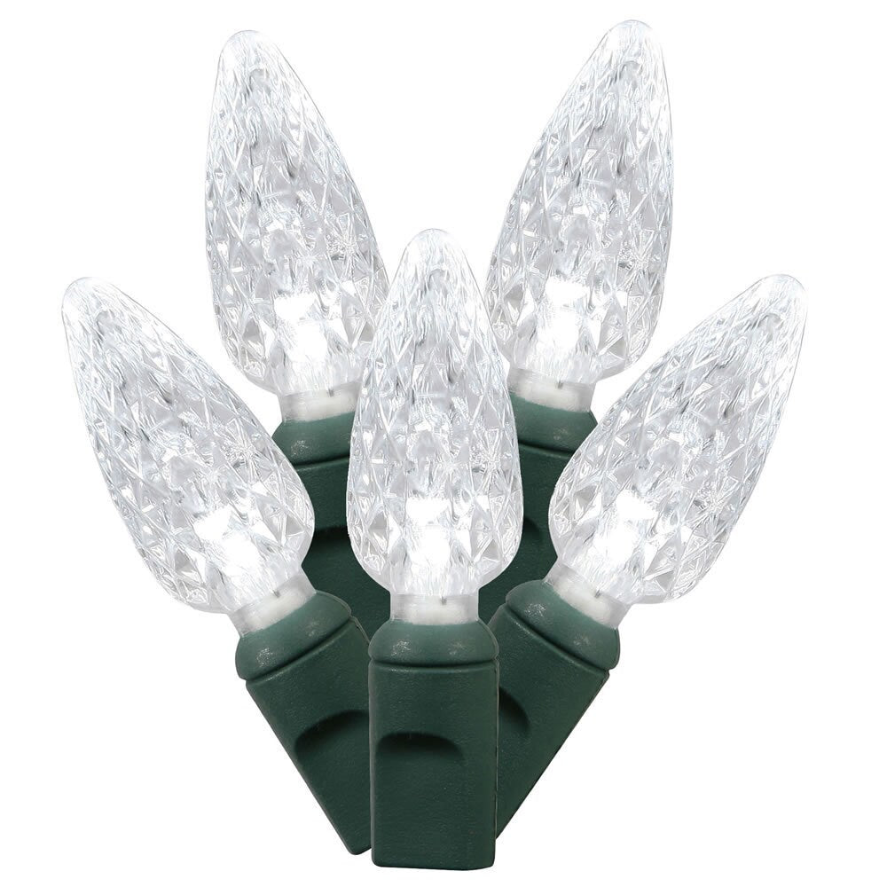 34-foot 100-light Pure/ Green C6 EC LED Light Wire
