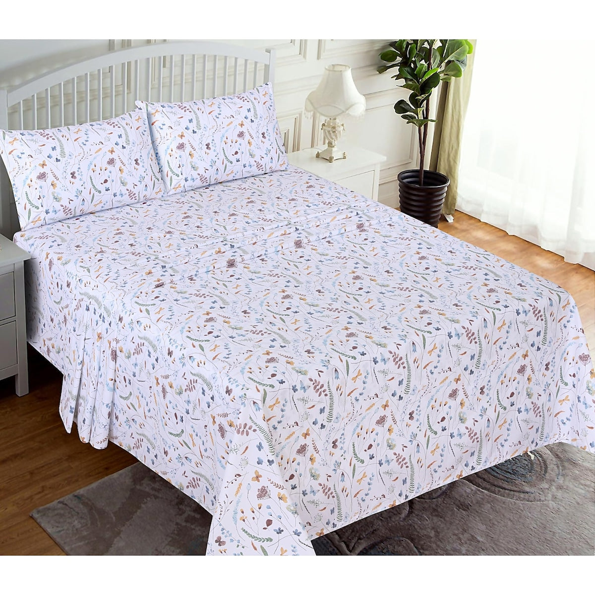 100% Cotton Sheets for Full Size Bed Crispy Cooling Percale Sheets Breathable & Durable Full Sheet Set 16 Inches Deep Pocket