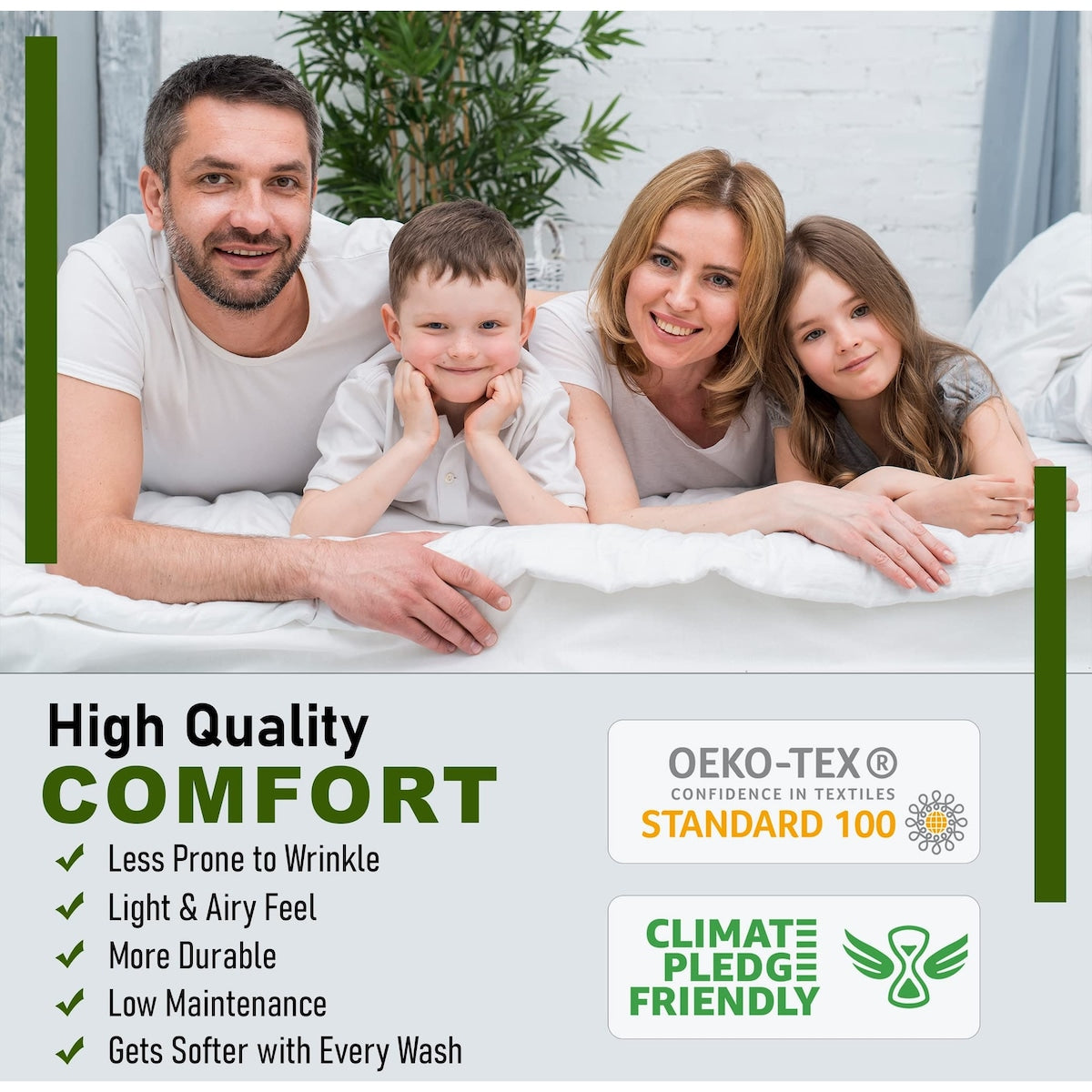 100% Cotton Sheets for Full Size Bed Crispy Cooling Percale Sheets Breathable & Durable Full Sheet Set 16 Inches Deep Pocket